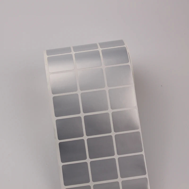 Adhesive Blank PET/PVC Barcode Labels Matte Silver/white Thermal Transparent Sticker Polyester Glossy Waterproof Label Custom