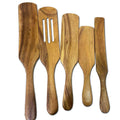 Wholesale Custom Wooden Spurtles 5 Pcs of Acacia Bamboo Beech Teak Kitchen Accessories Utensils Tools Holder Spoon Rest Bowl Set
