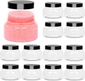 8 oz Clear Plastic Jar with Lid Refillable Round Container Empty Cosmetic Travel Container for Cream/Lotion/Body Scrub