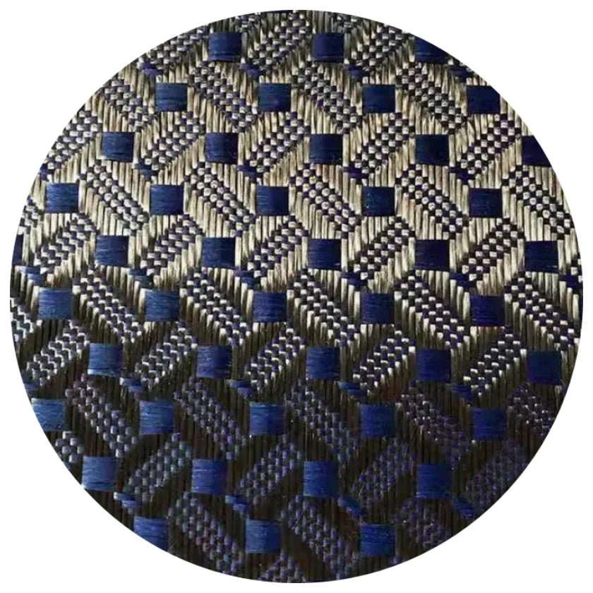 Factory Price Customized Blue Camouflage Carbon Aramid Hybrid Cloth Camo Camouflage Jacquard Hybrid Fabric