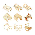 Fashion Retro New Alloy Open Hollow Wide Cuff Big Bangles for Women