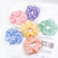 Latest Plaid Pattern Hair Scrunchie Custom Girls Sweet Hair Rope