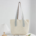 Women's Large Capacity Eco-Friendly Knitted Crochet Polyester Tote Bags Custom Logo Portable Fashion Style for Autumn Winter