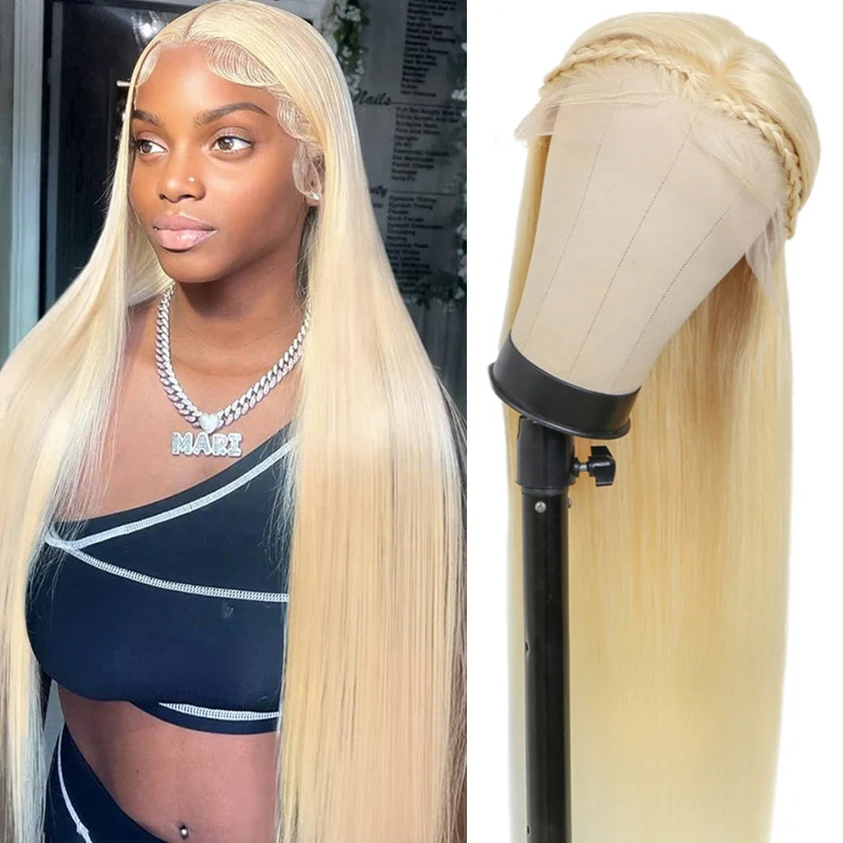 Full 360 Lace Frontal Wig Raw Brazilian Lace Front Wigs Human Hair 613 Honey Blonde Glueless Full HD Lace Wigs