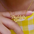 Stainless Steel Daddy's Girl Jewelry Chain Link Necklace 18k Gold Letter Pendant Necklace for Father's Day Gift
