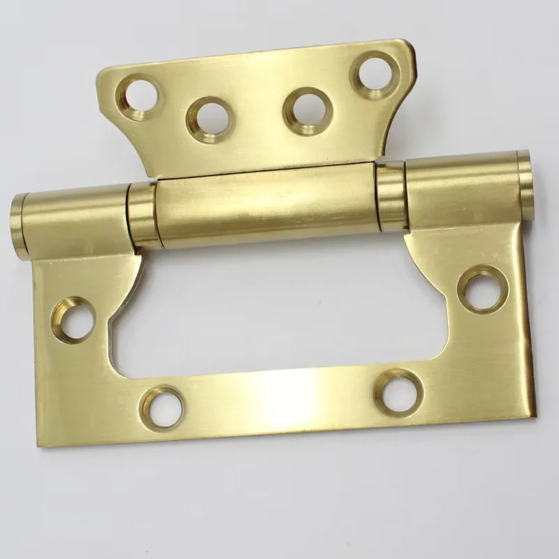 Light Luxury 4 Inches Gold Stainless Steel 2BB Pivot Hinge Butterfly Type Flush Door Hinge for Bathroom Wooden Door Accessories