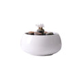 Modern Mini Oblate Succulent Flower Pot New Arrival Ceramic Tabletop Garden Outdoor Home Decoration Cute Christmas Style