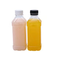 350ml Square Plastic Bottle PET Beverage Cold Drink Bottles with Cap
