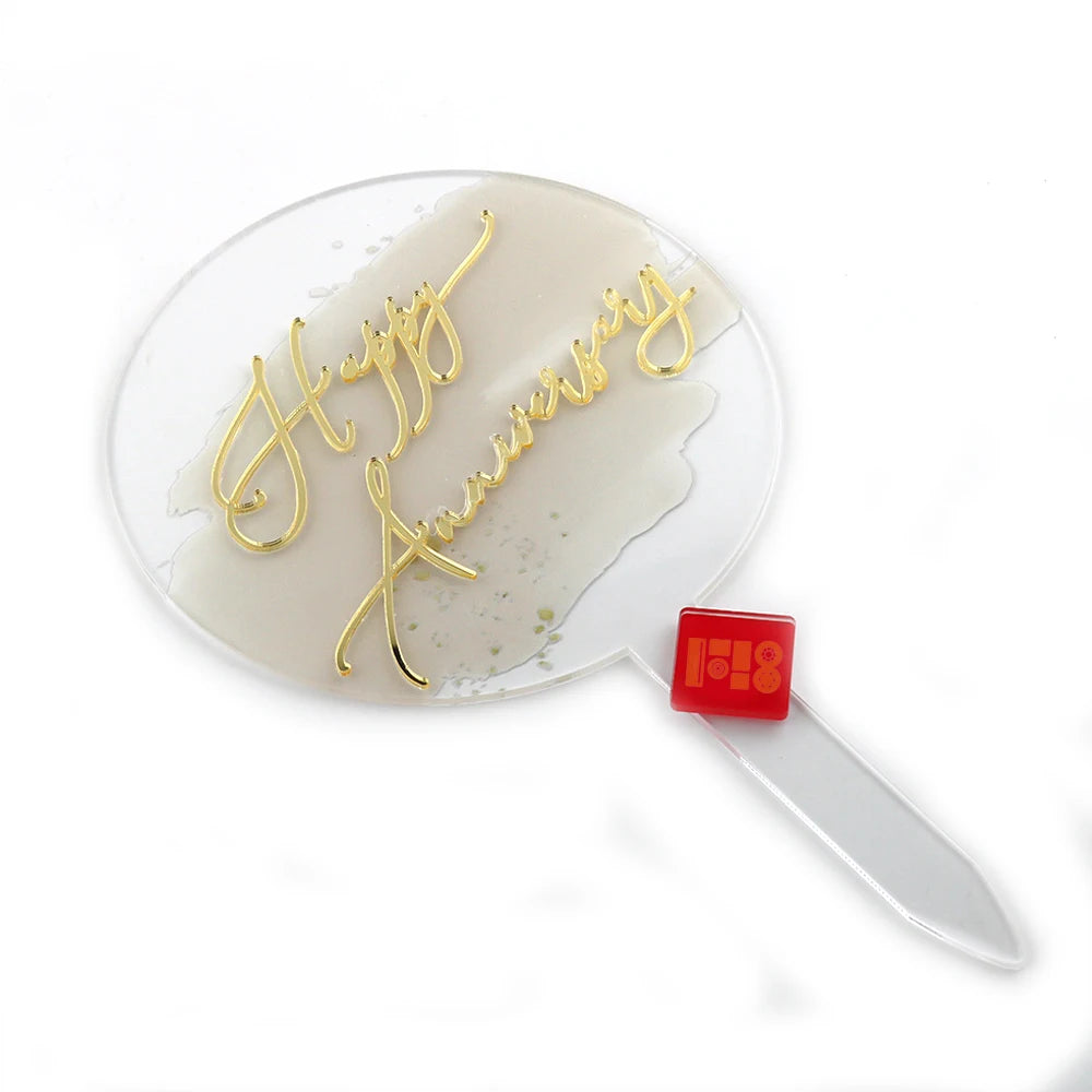 Round Acrylic Cake Toppers Clear Blank Circle DIY Birthday Cake Topper for Wedding  Birthday Party Anniversary Cake Decoration