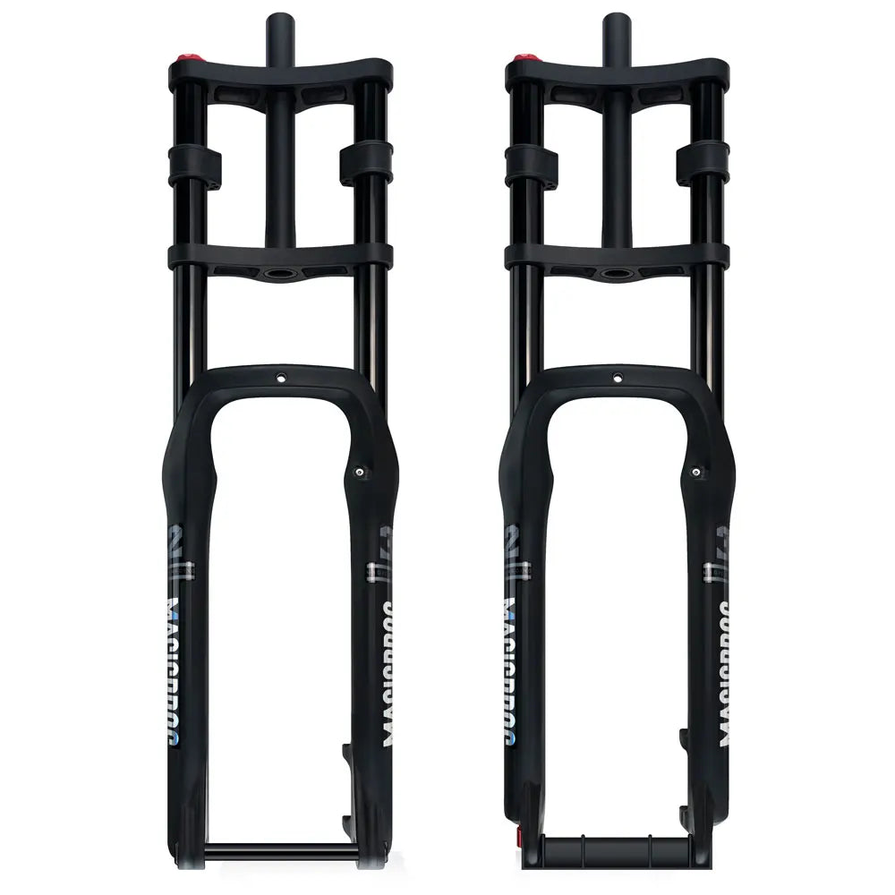 20/26 Inch 32mm MTB DH Air Suspension Electric Fat Bike Double Crown Fork with 190mm Travel Magnesium Alloy-MAGICBROS MG-FK1352A