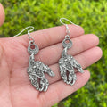 Vintage Wicca Crescent Moon Crow Earring Fashion Jewelry Best Gift for Friend