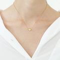 2025 Real Gold Plated Minimalist Jewelry S925 HEART Charm Necklace