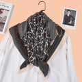 Factory Direct Cheap Gridcotton Large 90cm Square Scarf Pleated Pressed Crep Fold Hair Bandana for Women-Made Durable Polyester
