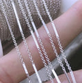 Creative 925 Sterling Silver Rectangle Bar Chain C Link Chain Combined O Chain for DIY Handmade Necklace Bracelet Jewelry Making