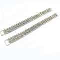 16cm 3-Row Close Chain Crystal Rhinestone Bikini Connector Clip Buckles Versatile Clip-on Shoes Belts Bags Competition Garments