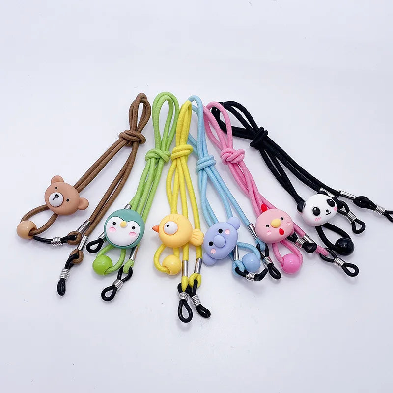 Wholesale Cartoons Kids Face Masking Lanyard Holder Neck Hat Lanyard Cute Angry Animal Lanyard for Kids Girl Boy