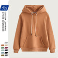 YLS Wholesale High Quality Men Blank 470GSM Heavy Thick 85% Cotton Brushed Fleece Winter Solid Custom Embroidered Hoodies