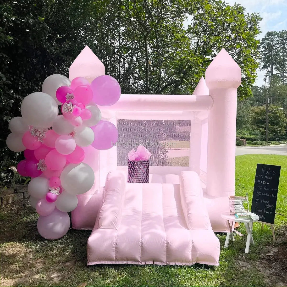 Inflatable Bouncy Castle Kids Jumping House with Slide Ocean Ball Inflated Bouncing Playhouse for Indoor Outdoor