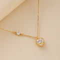 Chic Fashion Luxury 18K Gold Plated CZ Cubic Zircon Heart Pendant Necklace for Women Trendy Jewelry Gift