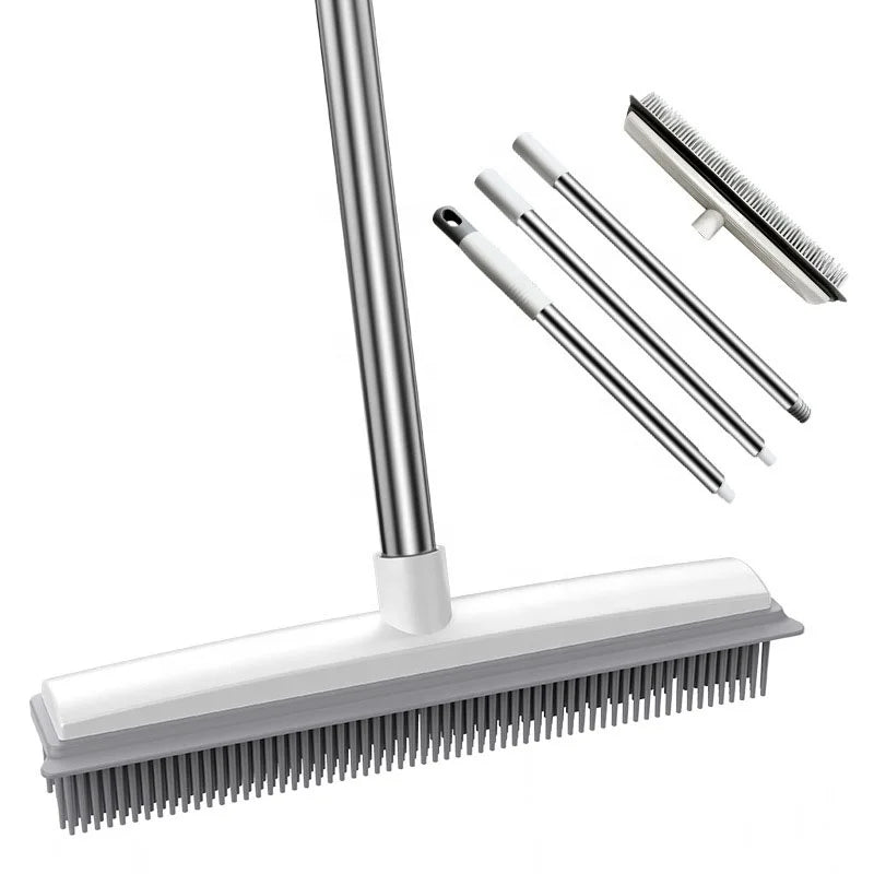 2-in-1 Long-Handle Dual Purpose Plastic Scrub Brush for Cleaning Bathroom Kitchen Wall Deck Tub Tile Versatile Cleaning Brushes