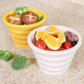 Travel Pocket Round Water Food Containers Folding Pet Silicone Foldable Dog Bowl