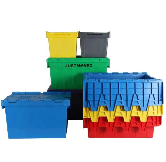 Large Heavy Duty Warehouse Industrial Recyclable PP HDPE Logistic Stackable Nestable Plastic Turnover Storage Moving Crates
