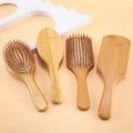 Custom Large Natural Square and Oval Detangling Massage Scalp Wooden Bamboo HairBrush Bamboo Paddle Hair Brush