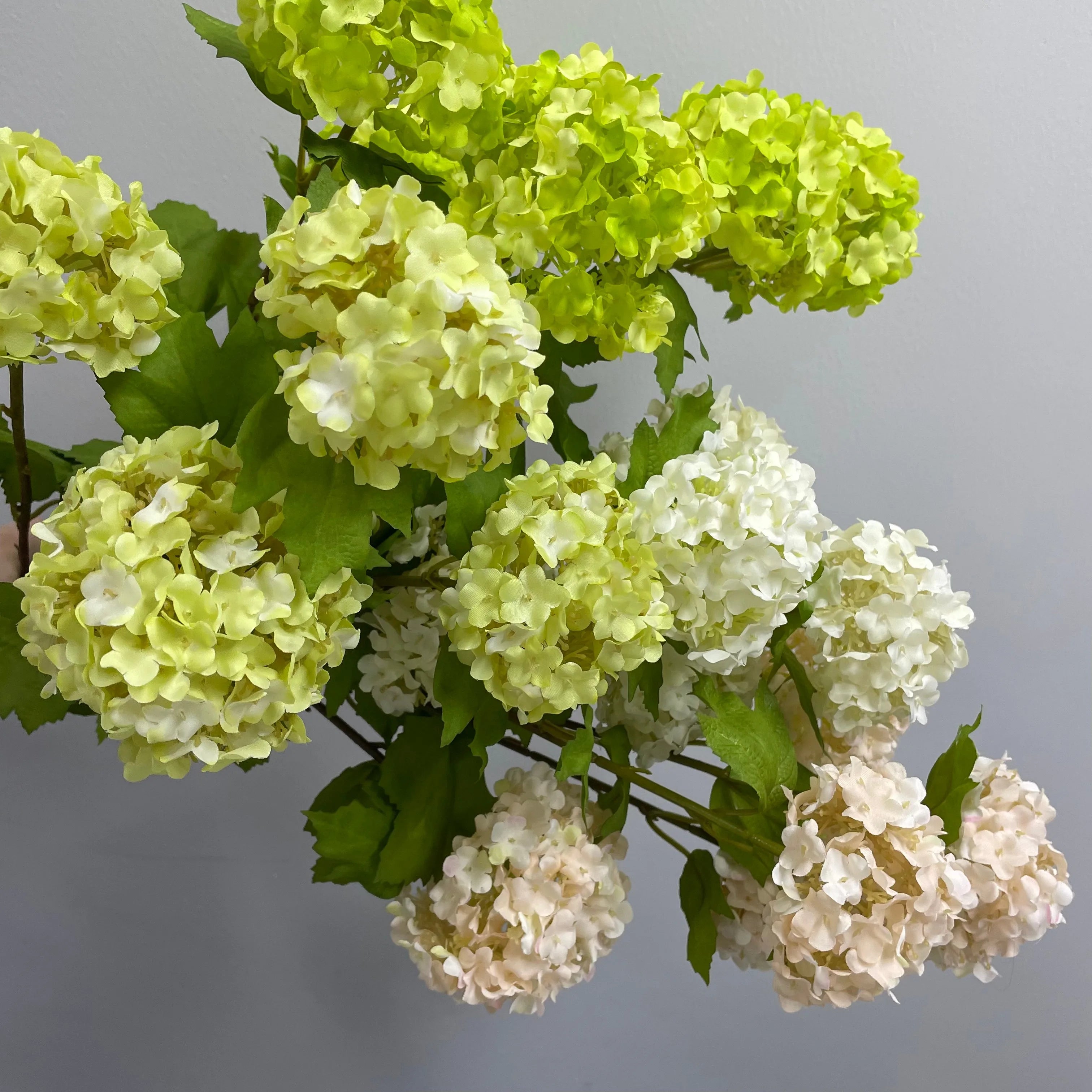 I721 Small Hydrangeas Artificial 5-heads Flower Single Stem Wholesale New Arriving Color for Wedding Home Decoration
