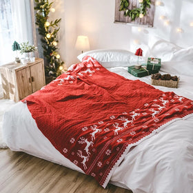 WSL Wholesale Hot-sale Christmas Gift Home Decoration Throws for Sofa Knitted Blanket