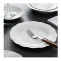 Household Dinner Plate Style Relief Ceramic Simple European Minimalist Plate Dish Custom Design Party Biodegradable Plates