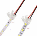 No Soldering 2 Pin LED Strip Connectors 8 mm 10 mm Power Wire Solderless Contact 2835 5050 LED Strip Wire Lighting Accessories
