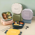 Wholesale 1300ml Food Grade Plastic 3 Compartment Rectangular Lunch Box Hot Product for Kids and Adults Storage Use