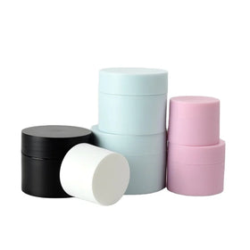 5g PP Plastic Mini Pink Cream Jar 10g Cosmetic Sunscreen Pot Frosted Black Eye Cream Blue Jar for Lipstick & Mascara
