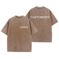 Custom Hip Hop Printing Puff Print Promotional Outdoor Vintage Crew Neck High Street Wear Cotton Batik Acid Washed Men's T Shirt