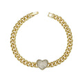1113 Xuping Heart Symbol Charm Bracelet Gold Plated High Jewelry 14k Plated  Bracelet