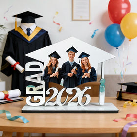 Sublimation MDF Photo Panel Blanks Graduation Hat Senior Photo Frame
