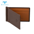 OEM Factory Custom Full Grain Genuine Leather Slim Money Clip Wallet Men Rfid