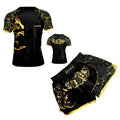 100% Polyester Digital Print Custom Made Lightweight Kick Boxing T Shirt Pant for Men Woman Muay Thai MMA Short