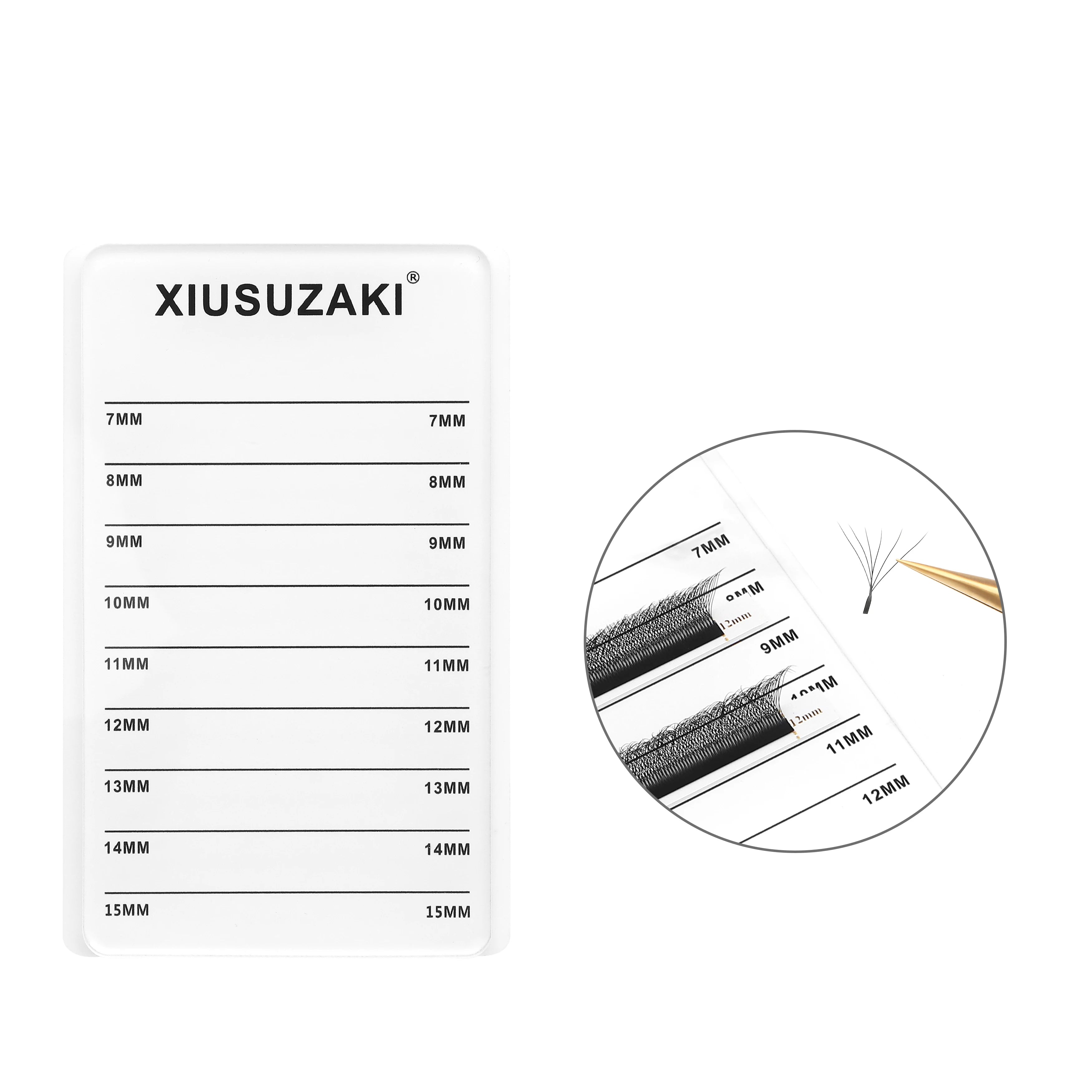 XIUSUZAKI Eyelash Extension Acrylic Crystal Lash Tray Tile Pallet Lash Holder Acrylic Hand Pallet Board for Eyelash Extensions