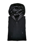 Fashion Heavy Weight Zip up Hoodie 100% Cotton Custom Zip up Hoodie Satin Hood