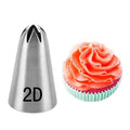 Piping Nozzles 2D 25MM Seamless 304 Stainless Steel Eco-Friendly Customizable Multi-colors Stocked Cake Decorating Tools Medium