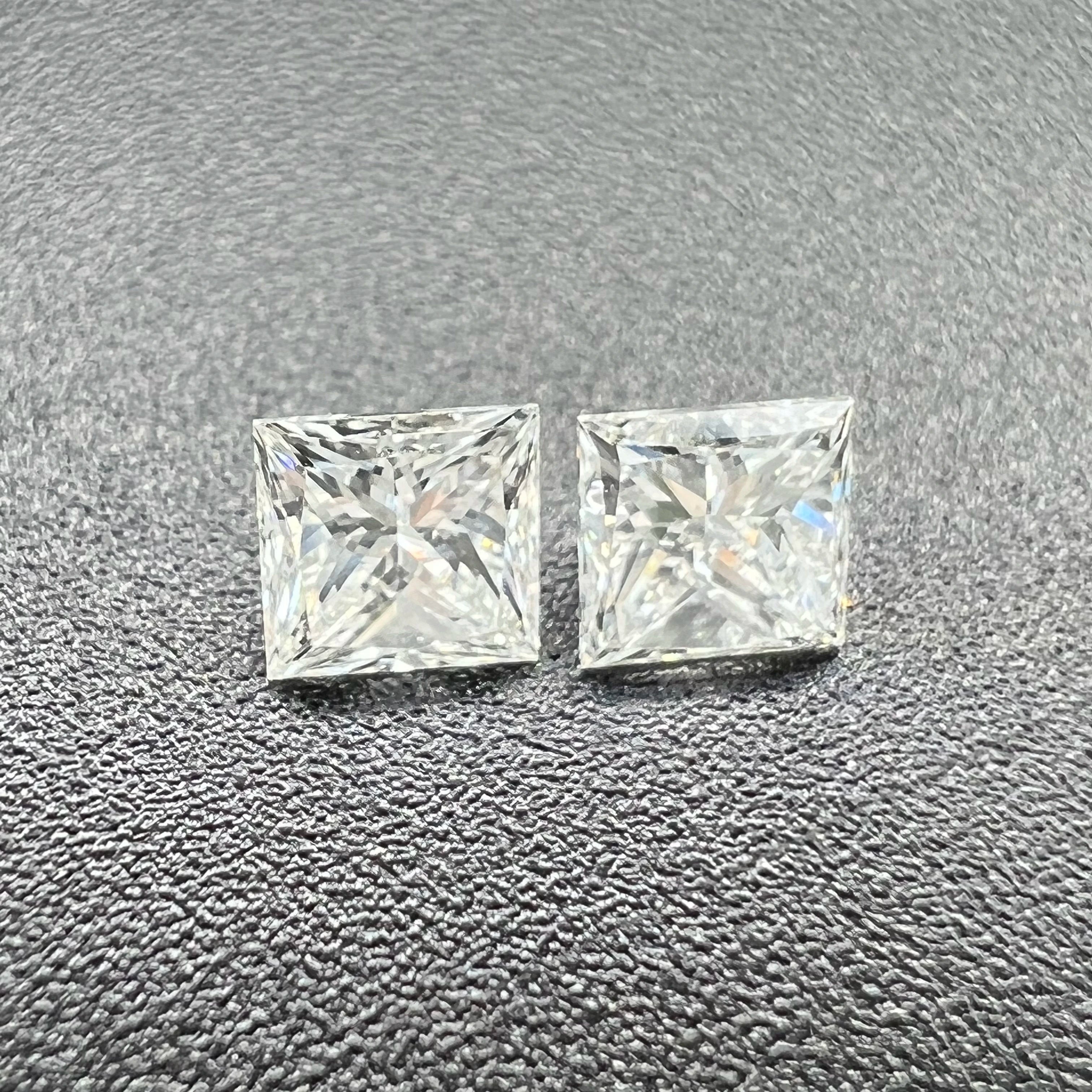 Square Princess Cut 1.5-5.0mmmm DEF VS  Good Polish CVD HPHT Man Made Diamond Synthetic Diamond Loose Gemstone Lab Grown Diamond