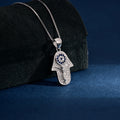 Wholesale Pendant Jewelry Rhodium Plated Cubic Zirconia Devil Eye Retro Pendant 925 Sterling Silver Fine Jewelry Pendant