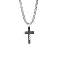 Wholesale Stainless Steel Personalized Retro Scripture Circle Popular Cross Necklace Pendant Hip-Hop Necklace