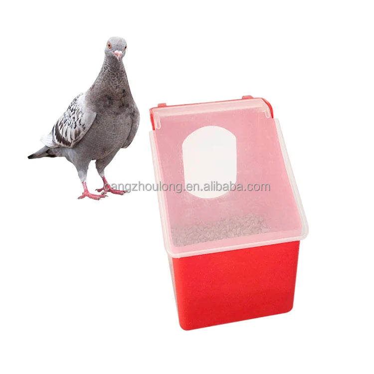 YYX LMB06 Quail Chicken Racing Pigeon Supplies Accessories Plastic One Hole Pigeon Feeder for Cage