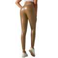 High-Waisted Nine-Point Spandex/Nylon Solid Yoga Pants Tummy-Tightening Hip-Lifting Plus Size Inner Leggings