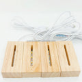 DIY 3D Led Night Light Acrylic Board with Wood Stand Holder Wooden Lamp Base Night Light USB