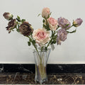 M414 Wedding Floral Arrangement Fleur Artificielle Flower Decoration Silk Oil Painting Artificial Flowers Artificial Rose Flower