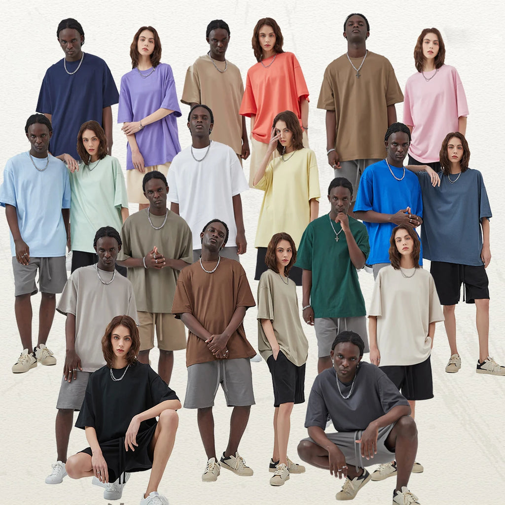 Breathable 230G 100% Cotton Oversized Tshirt Plus Size Custom T Shirt O-Neck Men'S T-Shirts