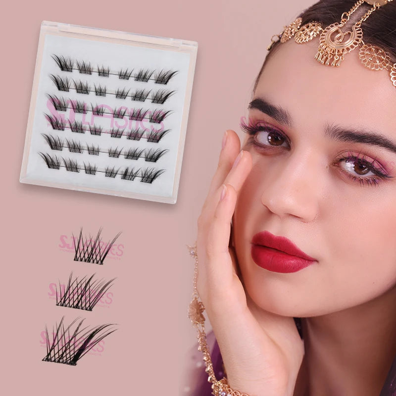 Eyelash Discount! Foxy Eye Press on Lash Cluster in Eyelash Box Custom From Eyelash Wholesale